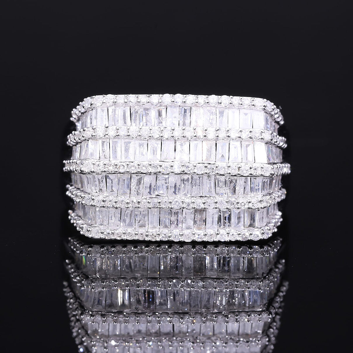 White Diamond Ring in Vermeil Yellow Gold Sterling Silver 7977284 1