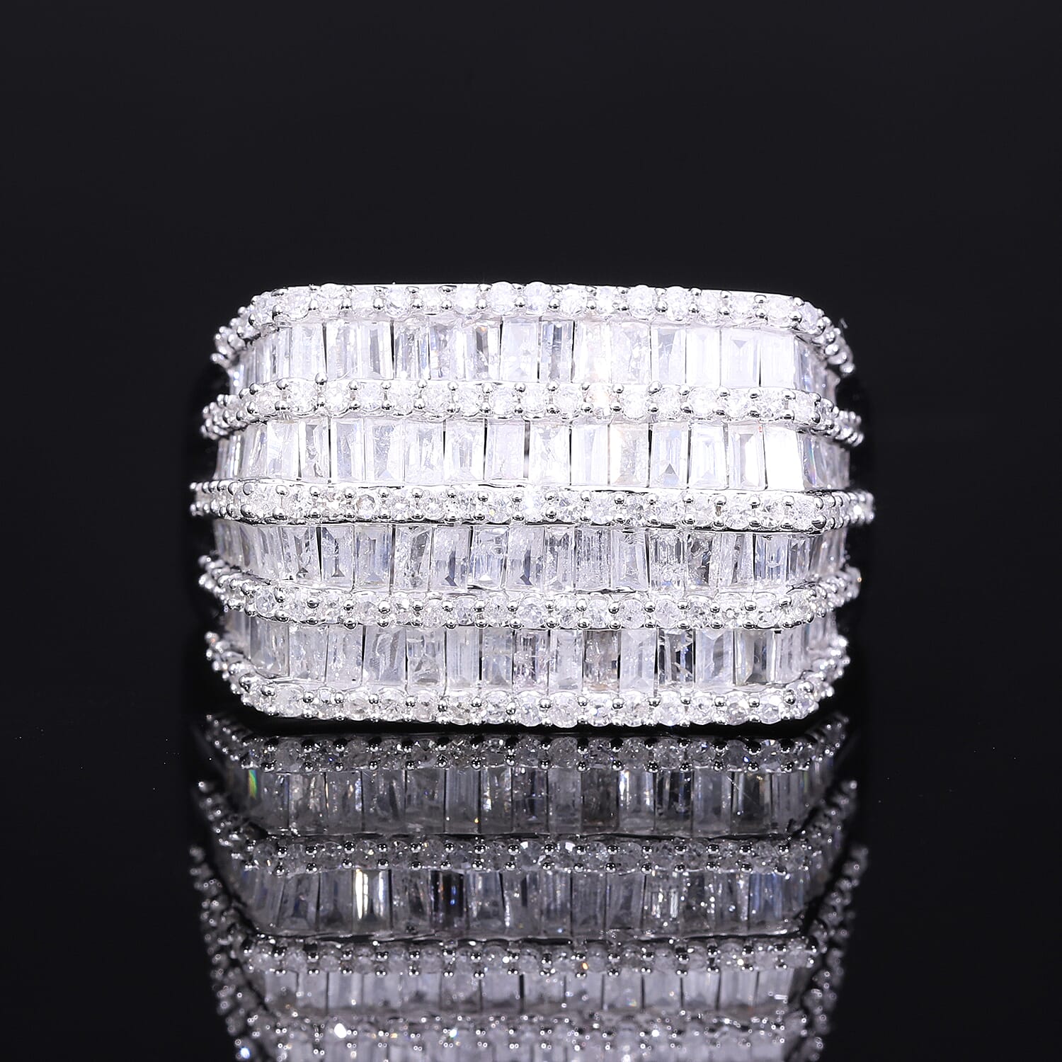 White Diamond Ring in Vermeil Yellow Gold Sterling Silver 7977284 1