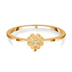 Diamond Floral Ring in Vermeil Yellow Gold Plated Sterling Silver