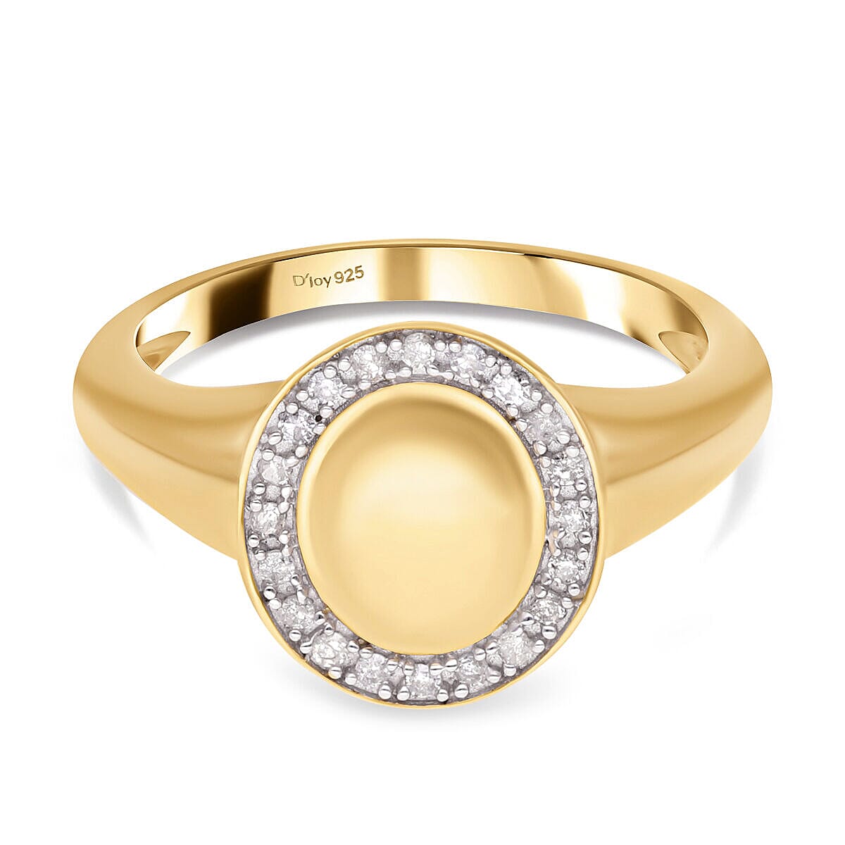 Diamond Ring in Vermeil Yellow Gold Plated Sterling Silver 7385288 0