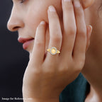Diamond Ring in Vermeil Yellow Gold Plated Sterling Silver
