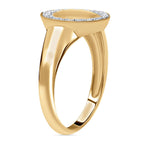 Diamond Ring in Vermeil Yellow Gold Plated Sterling Silver
