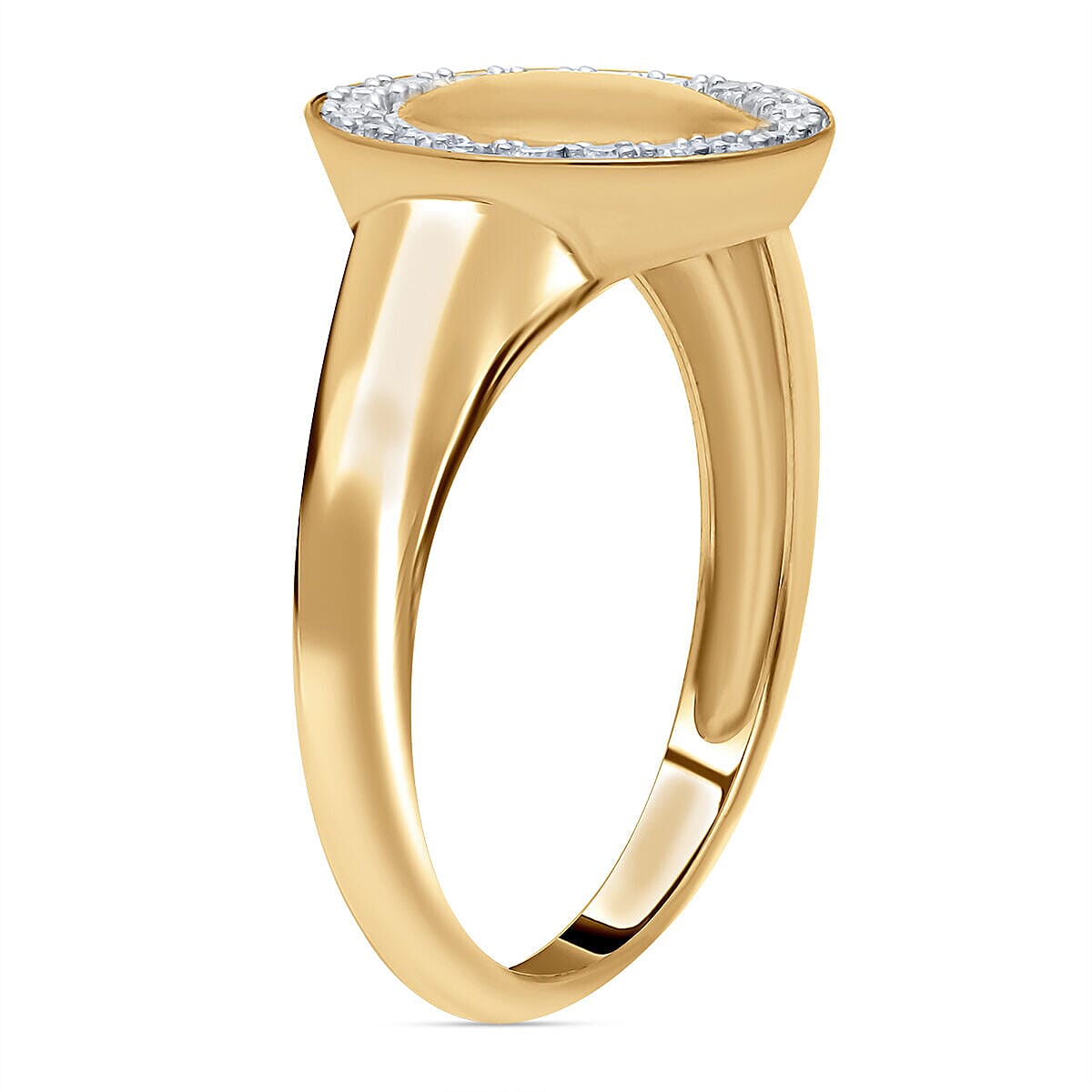 Diamond Ring in Vermeil Yellow Gold Plated Sterling Silver 7385288 3