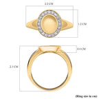 Diamond Ring in Vermeil Yellow Gold Plated Sterling Silver