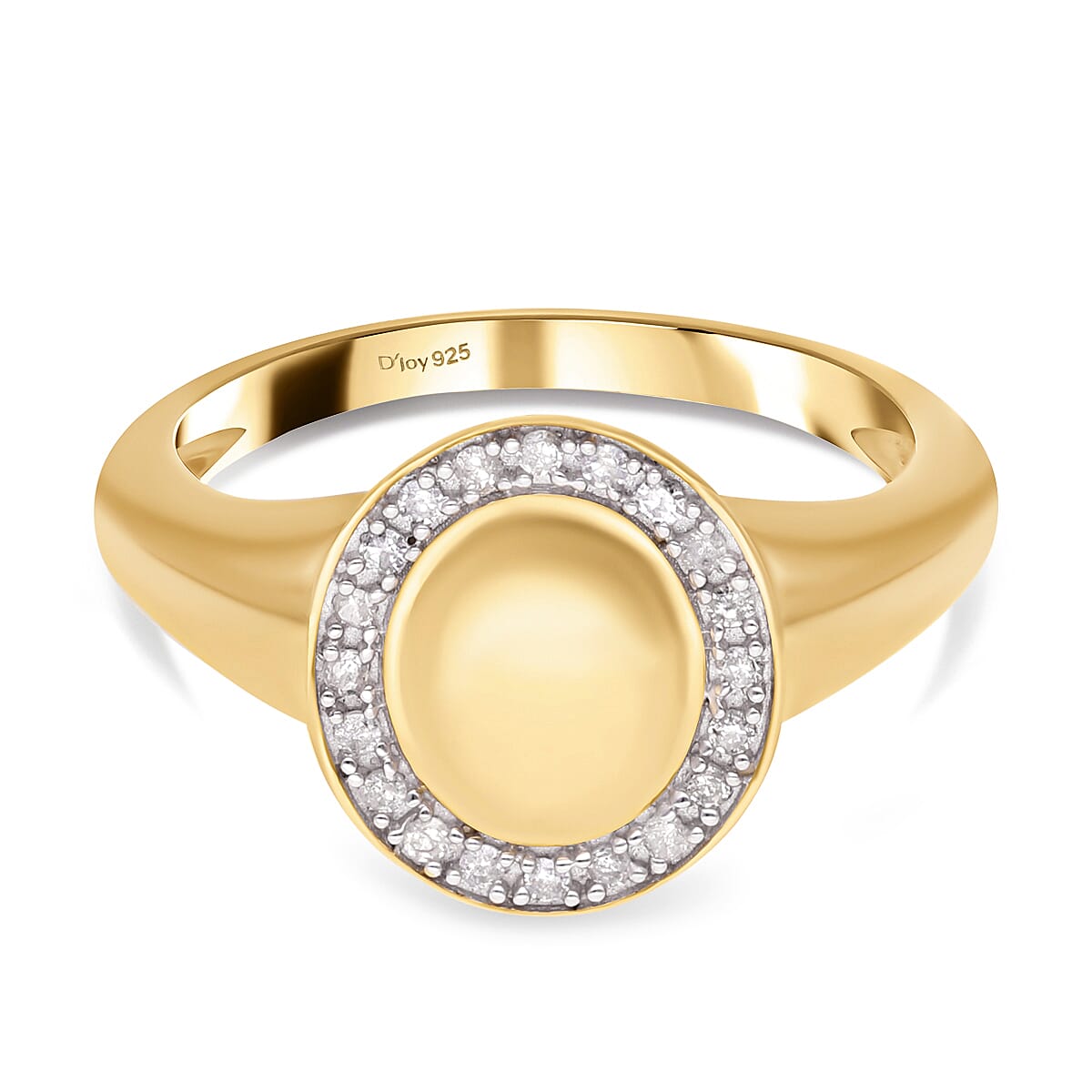 Diamond Ring in Vermeil Yellow Gold Plated Sterling Silver 7385288 6