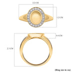 Diamond Ring in Vermeil Yellow Gold Plated Sterling Silver
