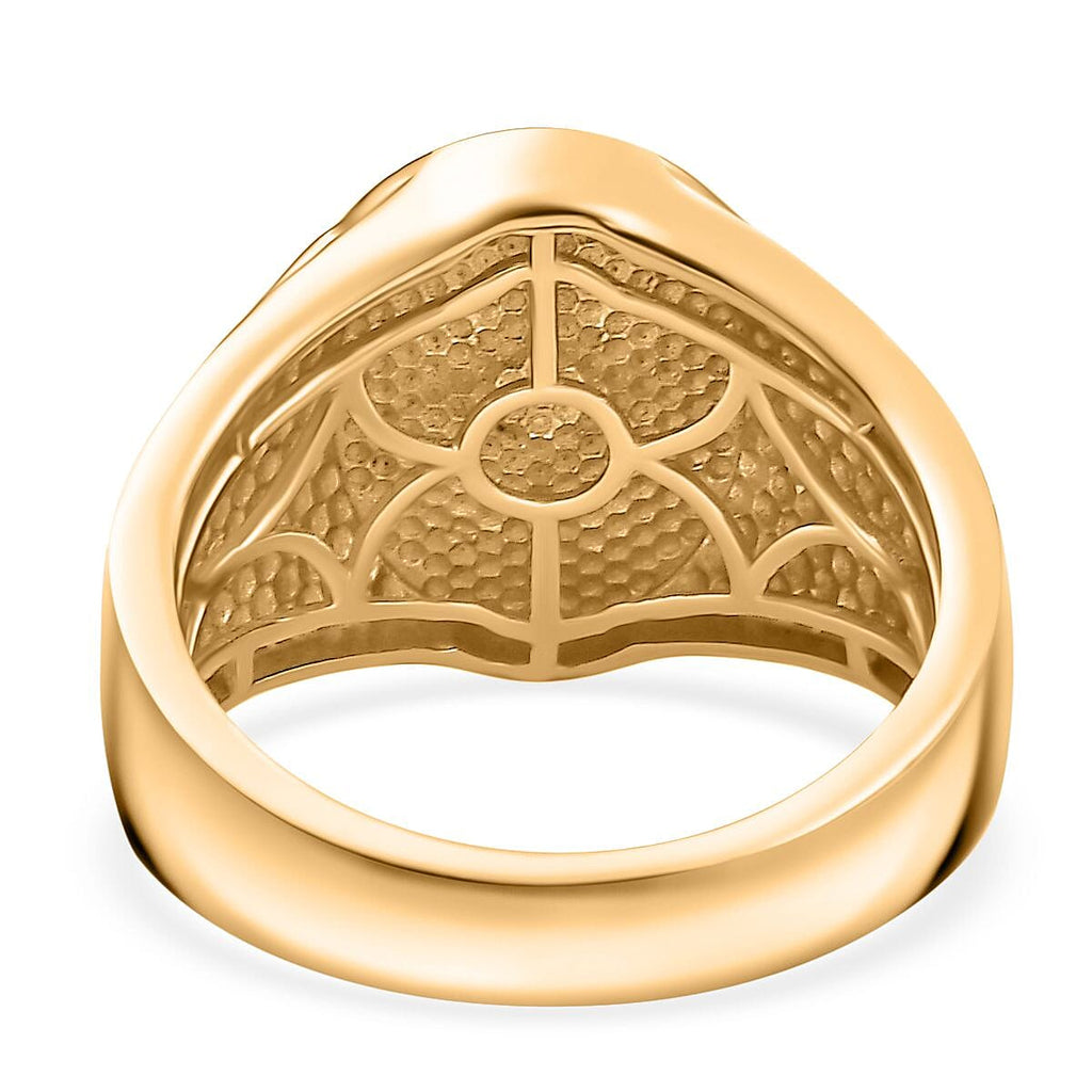 EverTrue Natural White Diamond Eagle Ring in Gold Bond
