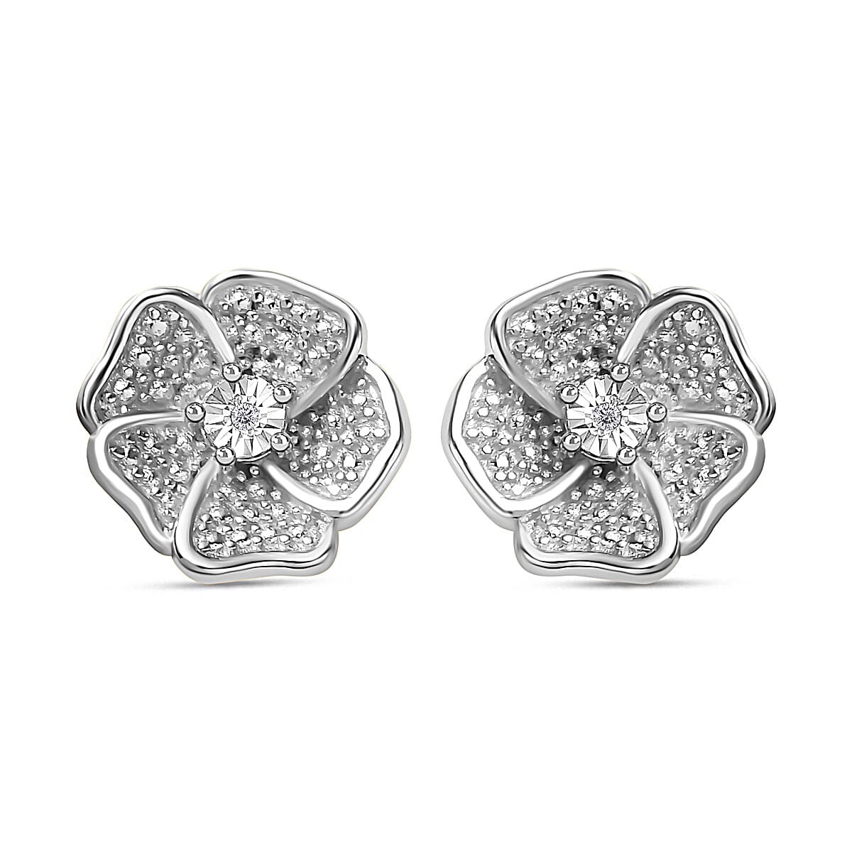Designer Inspired- Diamond Stud Earrings With Push Back 7827627 0