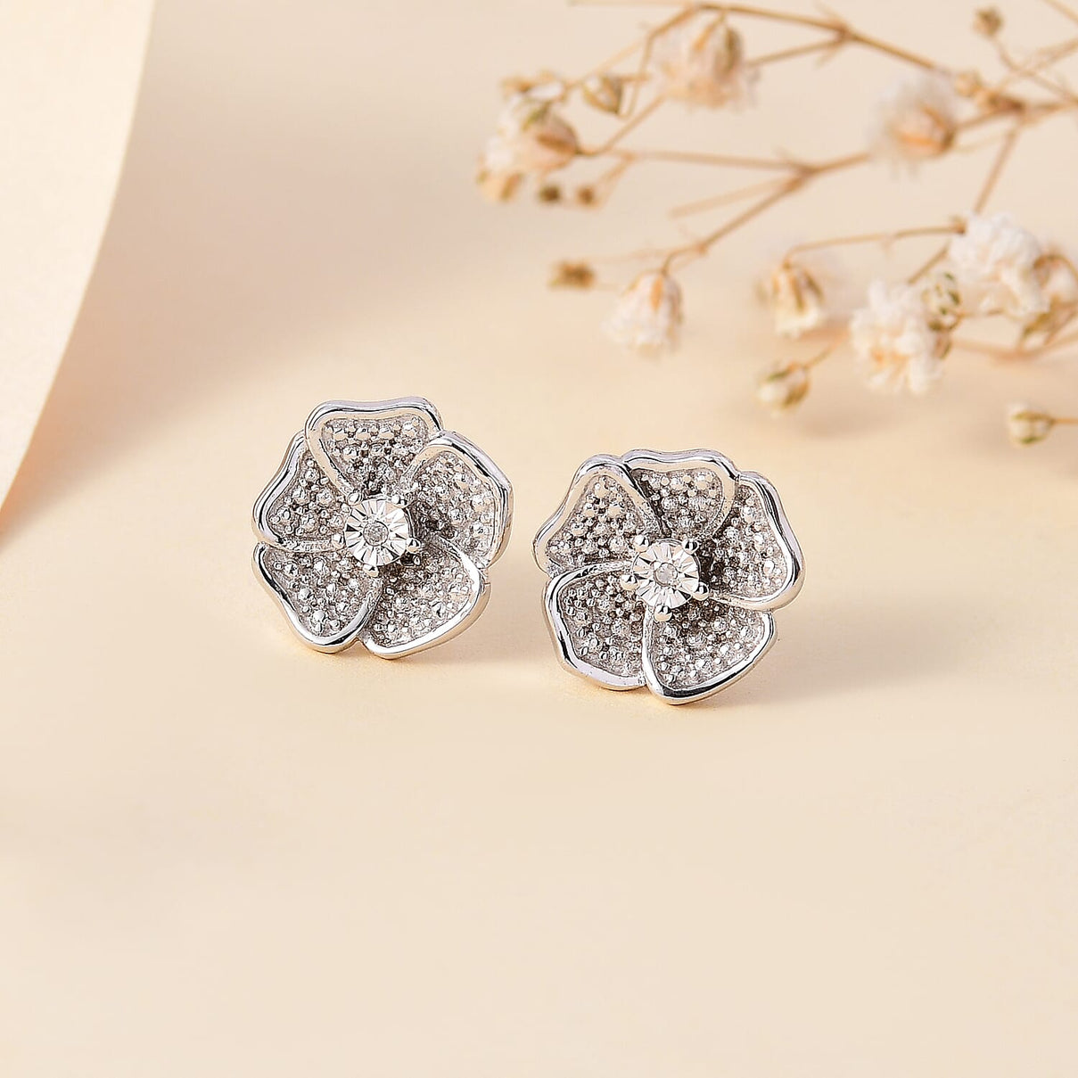 Designer Inspired- Diamond Stud Earrings With Push Back 7827627 1