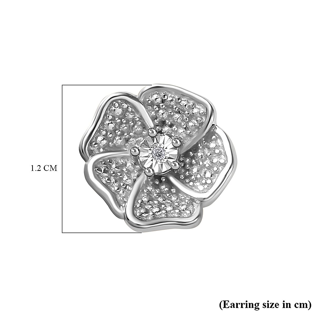 Designer Inspired- Diamond Stud Earrings With Push Back 7827627 6