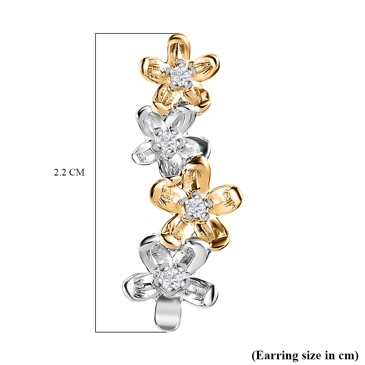 White Diamond  Solitaire Stud Push Post Earring  Sterling Silver 0.10 ct  0.104  Ct. 7647620 6