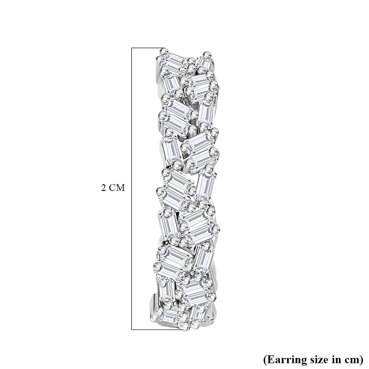 Diamond Fire Cracker Hoop Earrings in Platinum Overlay Sterling Silver 7709154 5