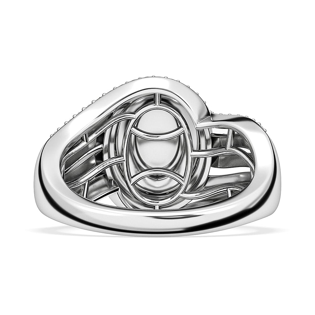 White Diamond Cluster Ring in Rhodium Overlay Sterling Silver,  Silver Wt. 5 Gms 1.015  Ct.