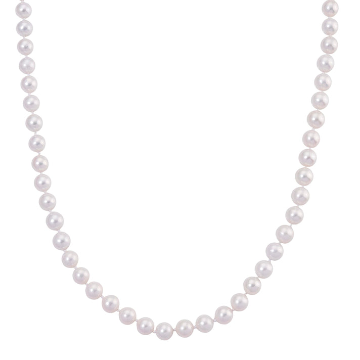 AAA Rare Size Edison Pearl (8-10mm) Necklace (Size 30) in Rhodium Overlay Sterling Silver 8248083 1