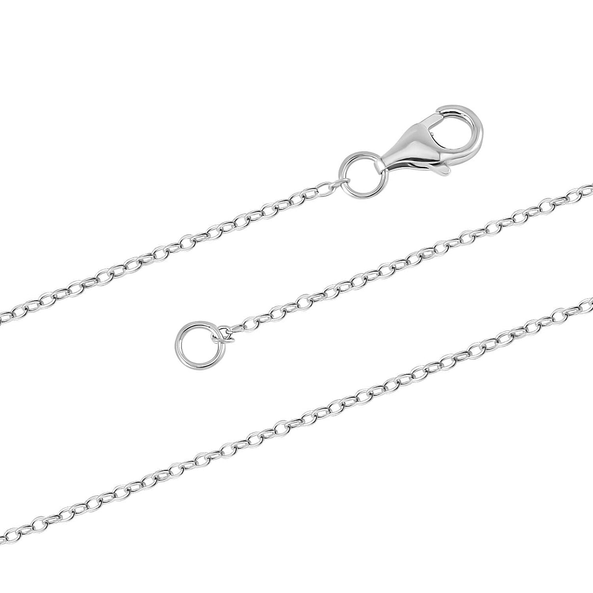 White Edison Pearl Necklace (Size - 20) in Rhodium Overlay Sterling Silver 7561875 3