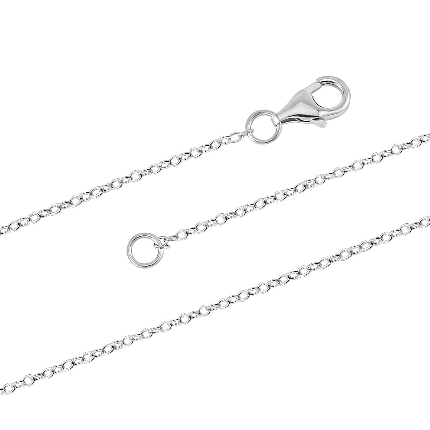 White Edison Pearl Necklace (Size - 20) in Rhodium Overlay Sterling Silver 7561875 3