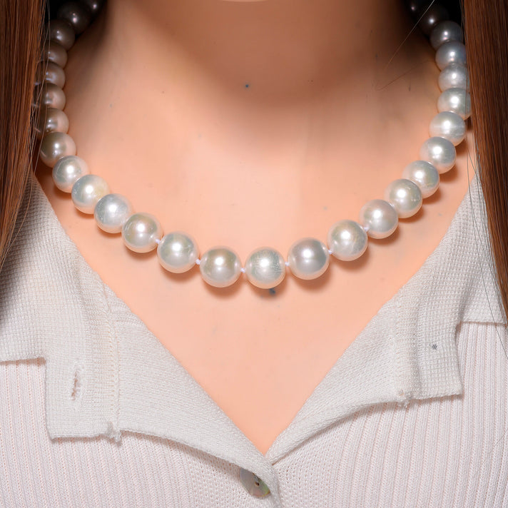 Limited Edition- AAAA Rare Size Edison Pearl  in Yellow Gold Plating Necklace (Size 20) with Magnetic Clasp 465.00 Ct. 8214579 2