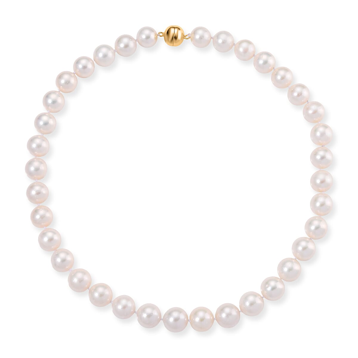 Limited Edition- AAAA Rare Size Edison Pearl  in Yellow Gold Plating Necklace (Size 20) with Magnetic Clasp 465.00 Ct. 8214579 3