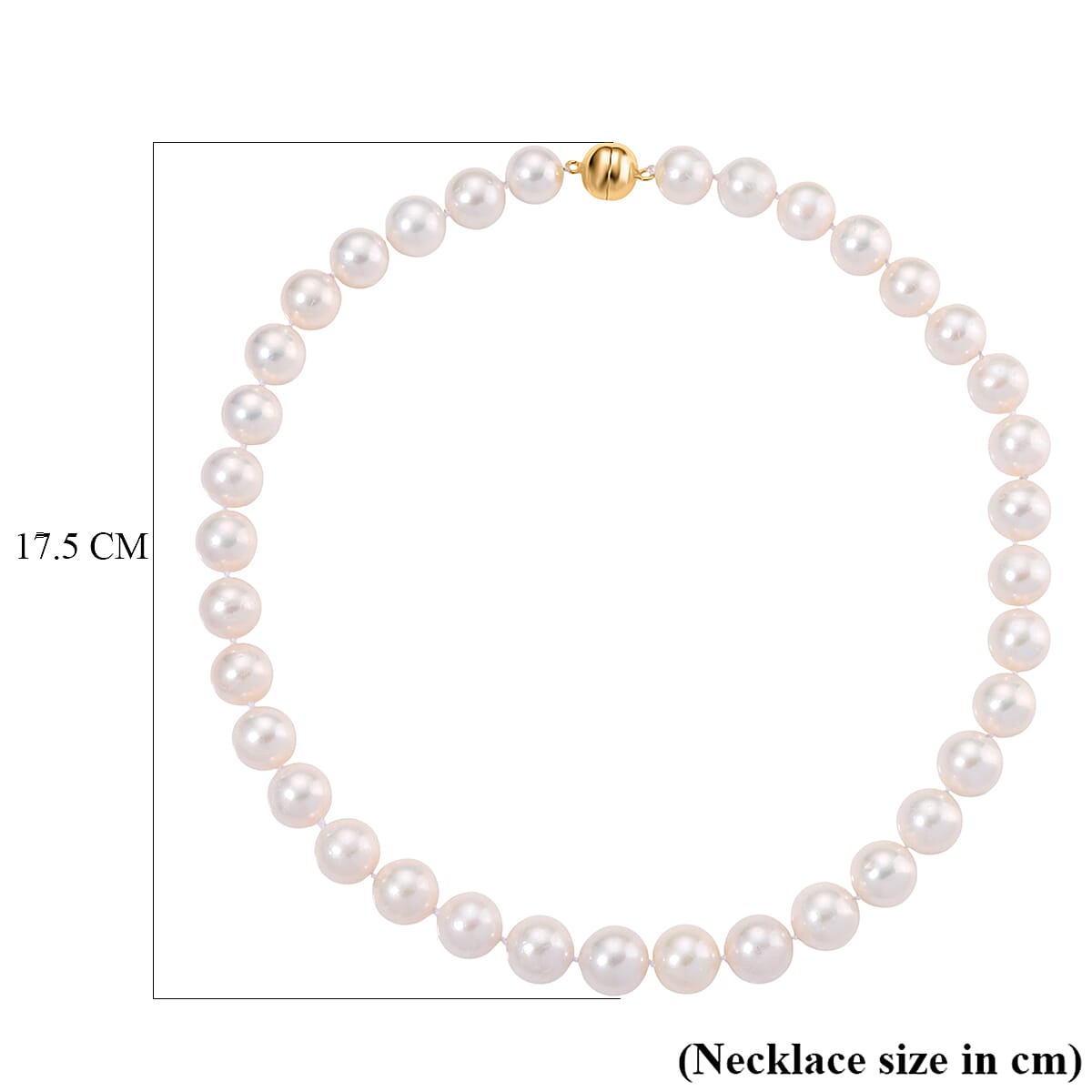 Limited Edition- AAAA Rare Size Edison Pearl  in Yellow Gold Plating Necklace (Size 20) with Magnetic Clasp 465.00 Ct. 8214579 6