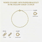 9K Yellow Gold  Bracelet (Size - 7),  Gold Wt. 0.32 Gms