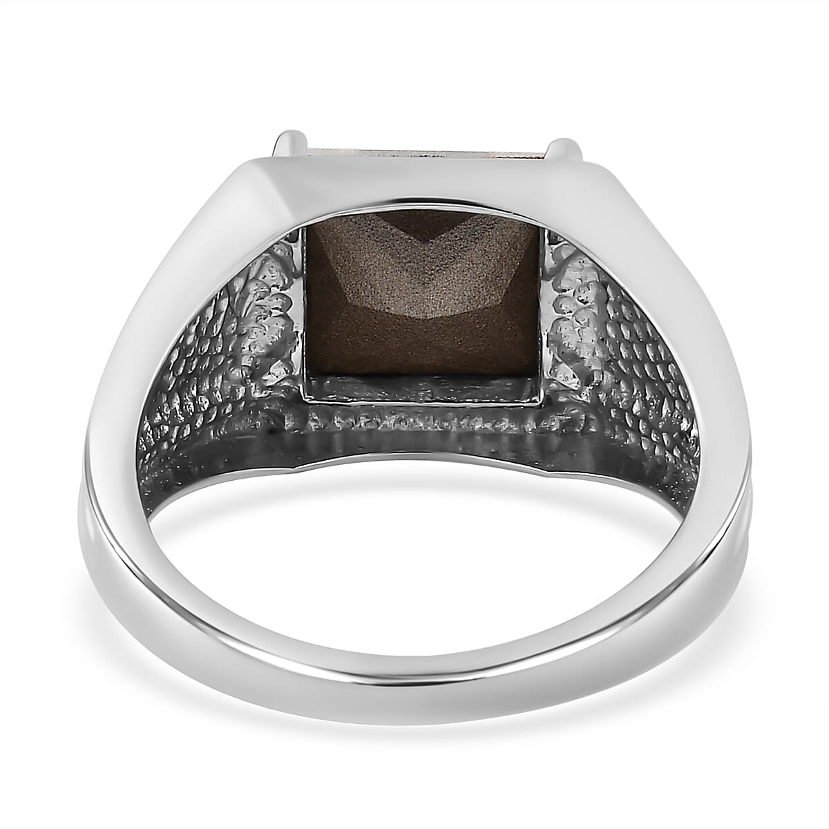 White Finest Austrian Crystal Mens Solitaire Ring in Platinum Overlay Sterling Silver 7651737 4