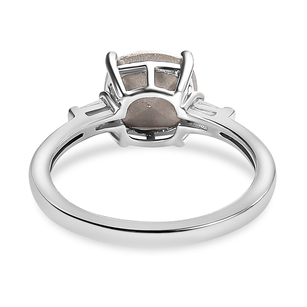 White Finest Austrian Crystal &amp; White Cubic Zirconia Ring in Platinum Overlay Sterling Silver 1.90 Ct 7657934 4