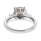 White Finest Austrian Crystal & White Cubic Zirconia Ring in Platinum Overlay Sterling Silver 1.90 Ct
