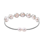 White Fresh Water Pearl Adjustable Bangle 50.00 Ct.