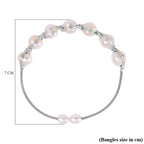 White Fresh Water Pearl Adjustable Bangle 50.00 Ct.