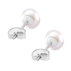 White Fresh Water Pearl Earrings with Push Backs