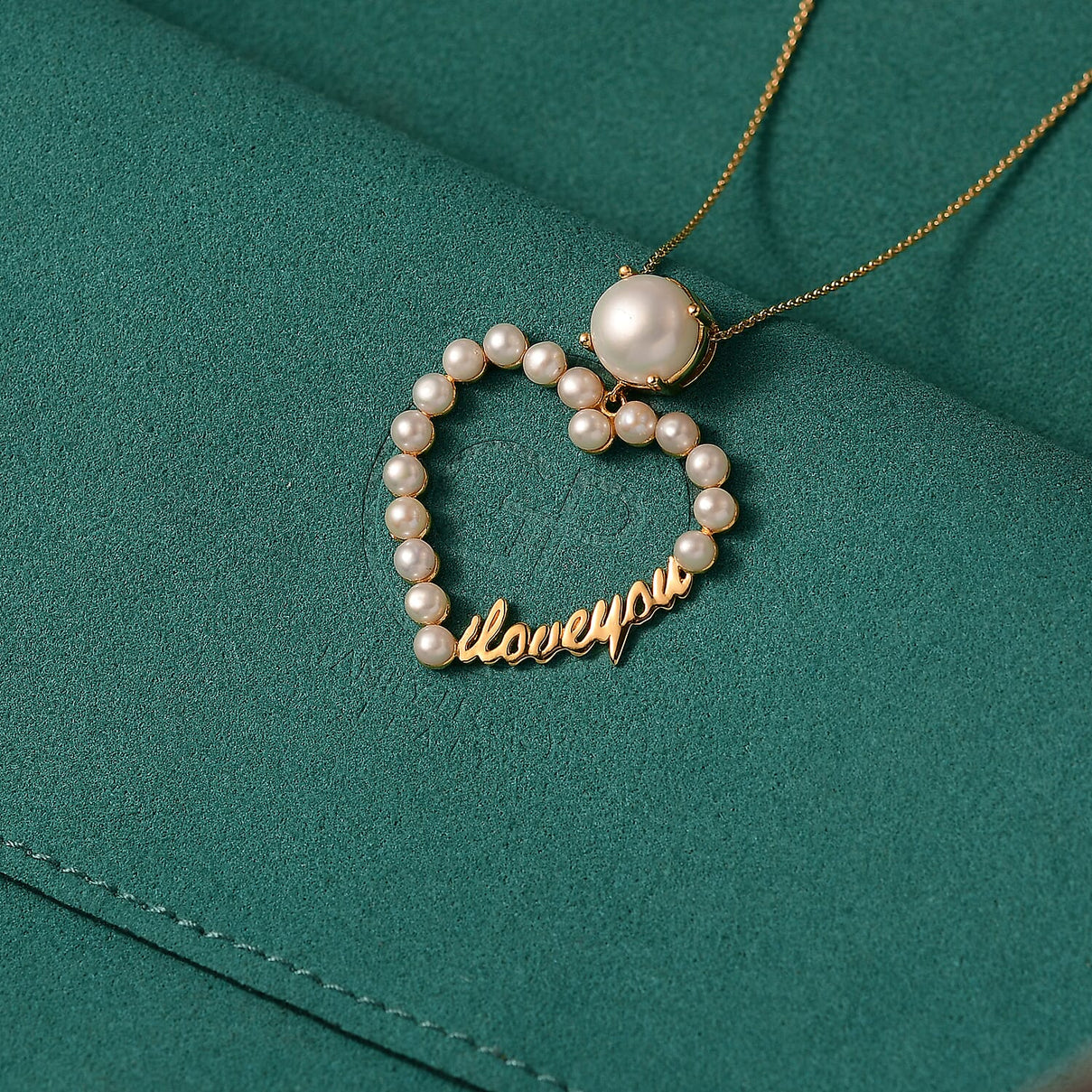 GP Amore Collection - White Freshwater Pearl Heart Pendant with Chain (Size 20) in 18K Vermeil Yellow Gold Sterling Silver 8.41 Ct. 4394513 4