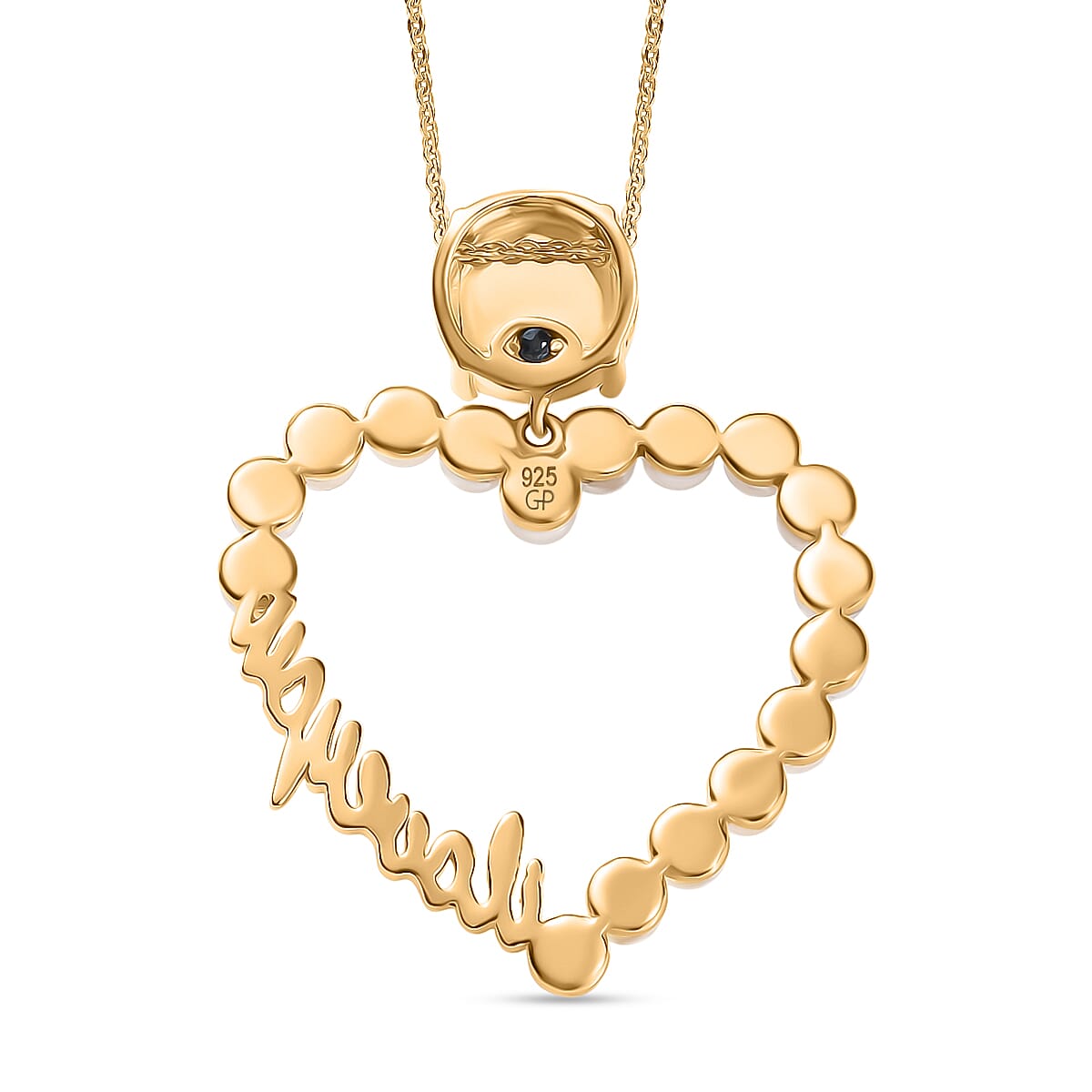 GP Amore Collection - White Freshwater Pearl Heart Pendant with Chain (Size 20) in 18K Vermeil Yellow Gold Sterling Silver 8.41 Ct. 4394513 5