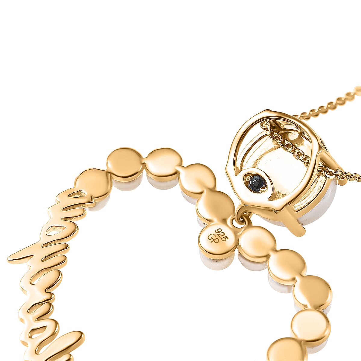 GP Amore Collection - White Freshwater Pearl Heart Pendant with Chain (Size 20) in 18K Vermeil Yellow Gold Sterling Silver 8.41 Ct. 4394513 7