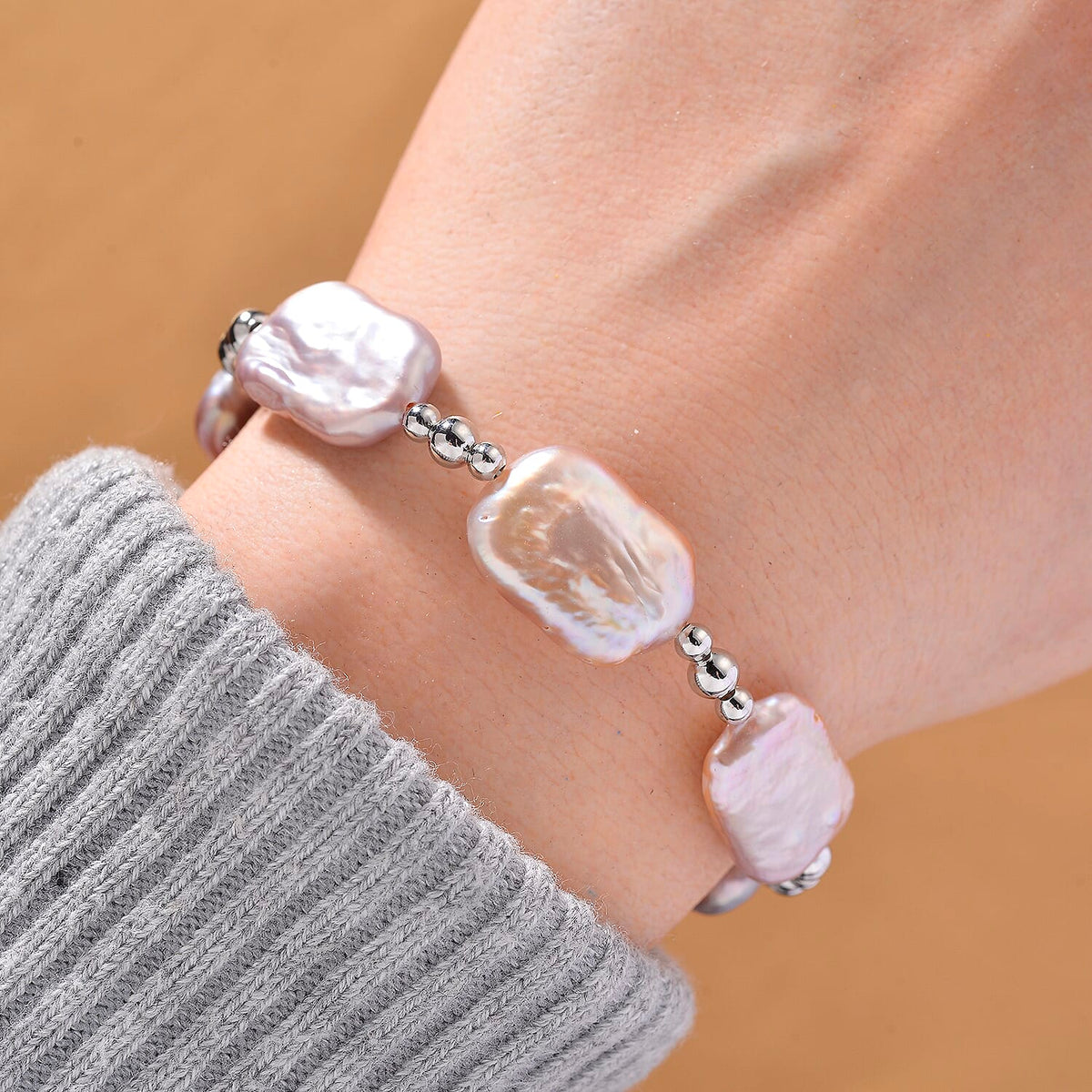 Purple Keshi Pearl Bolo Bracelet (Size 6-9 Adjustable) 8183228 2