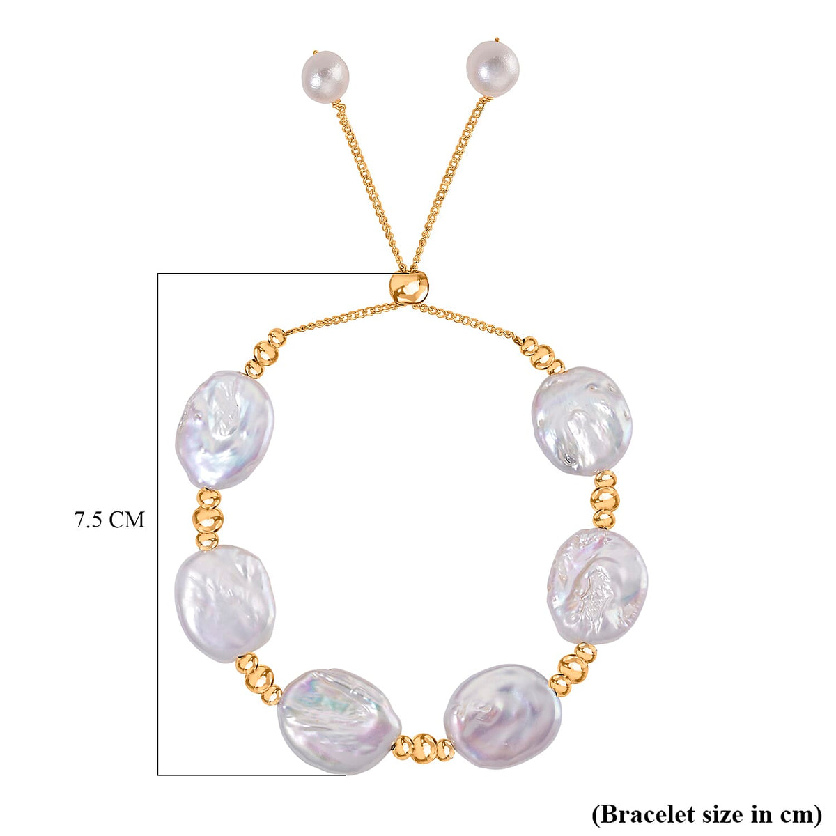 White Fresh Water Pearl Bracelet (Size 6-9 Inch Adjustable) 8183225 5
