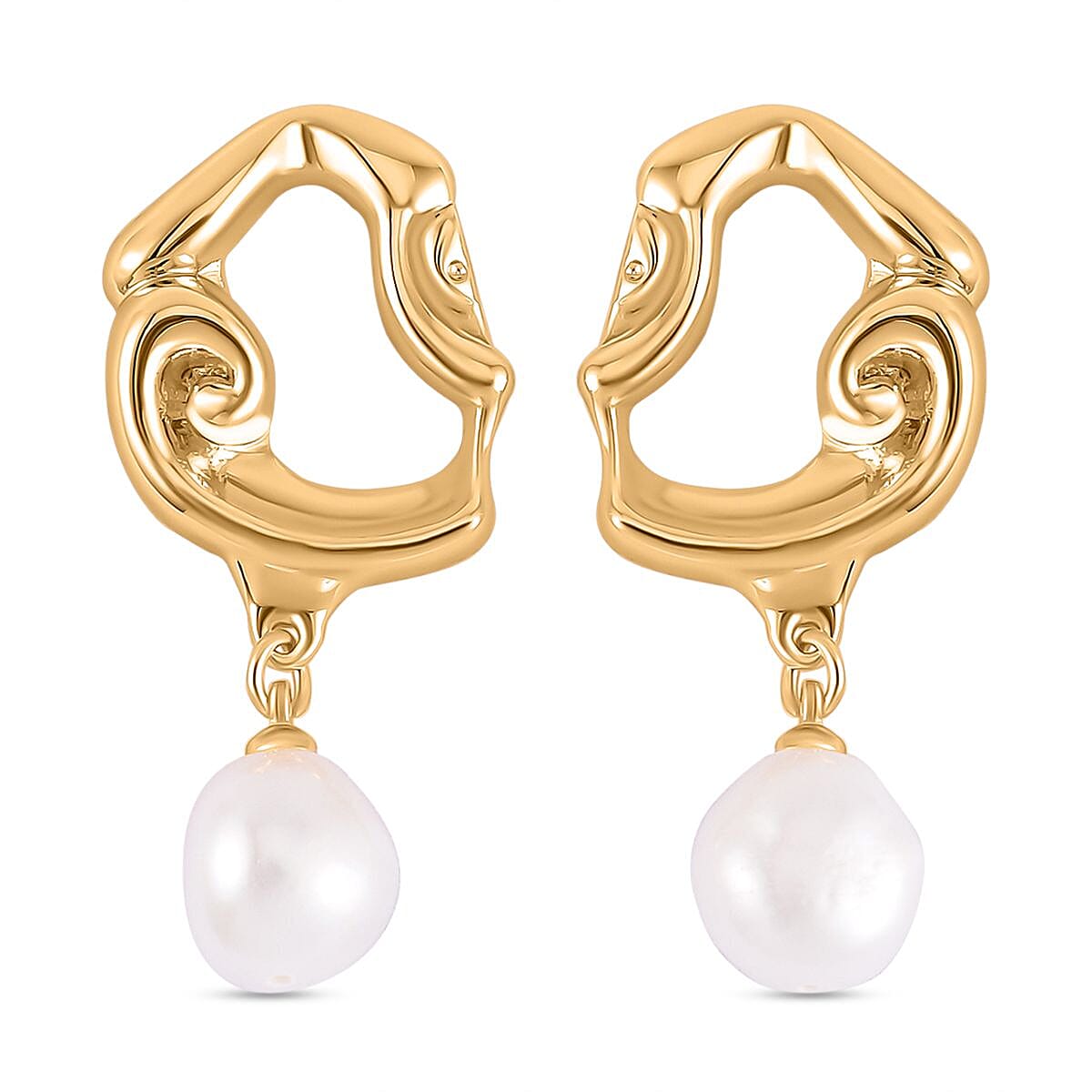White Fresh Water Pearl Earrings 7601237 0
