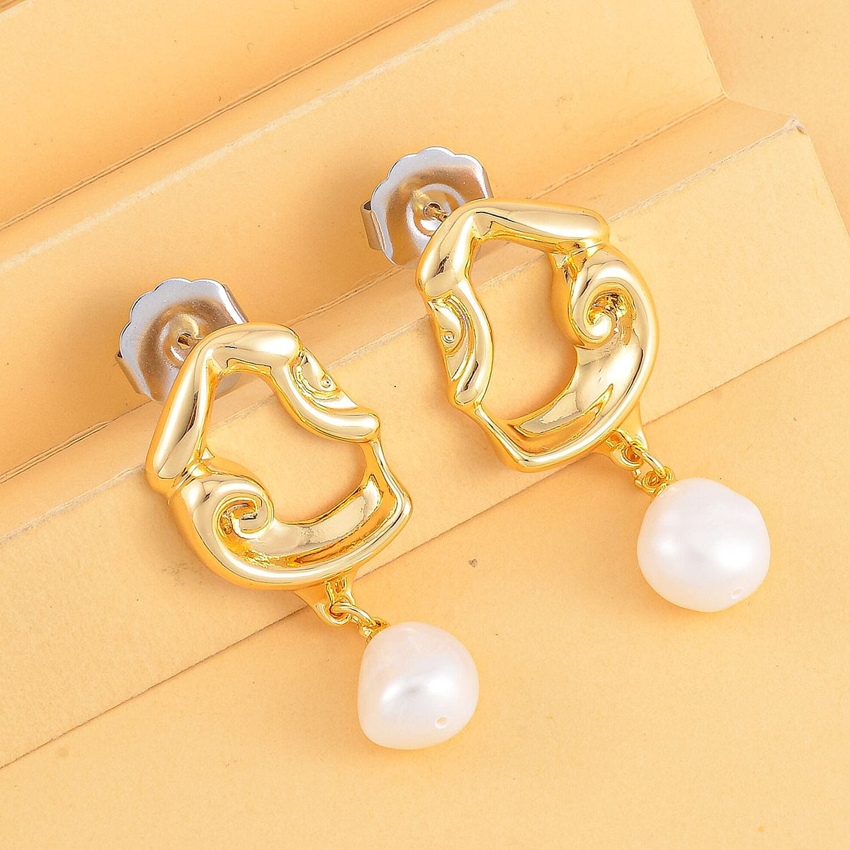 White Fresh Water Pearl Earrings 7601237 2