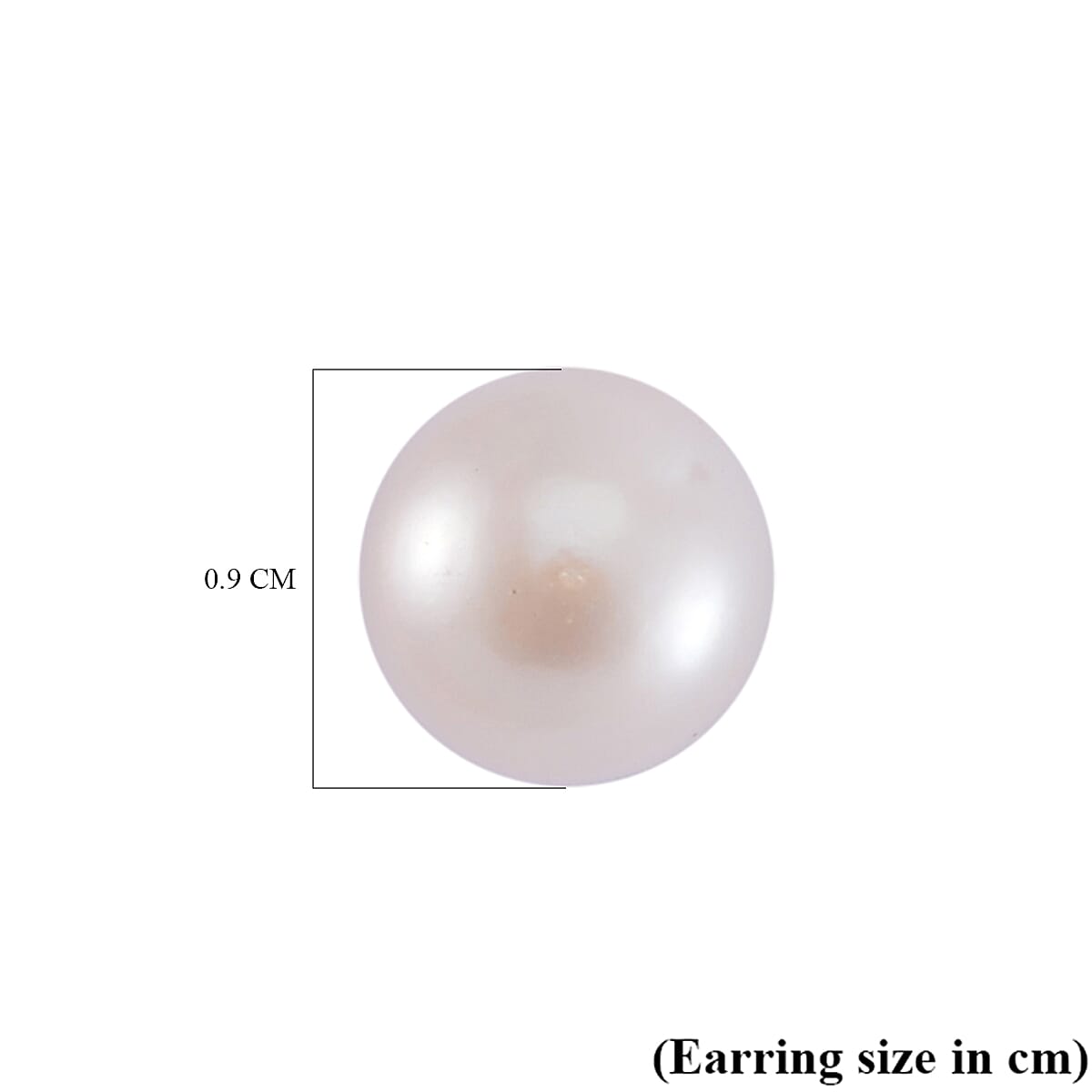 Close Out Deal- White Fresh Water Pearl Stud Push Back Earring in Rhodium Overlay Sterling Silver 7.70 Ct. 7804123 7