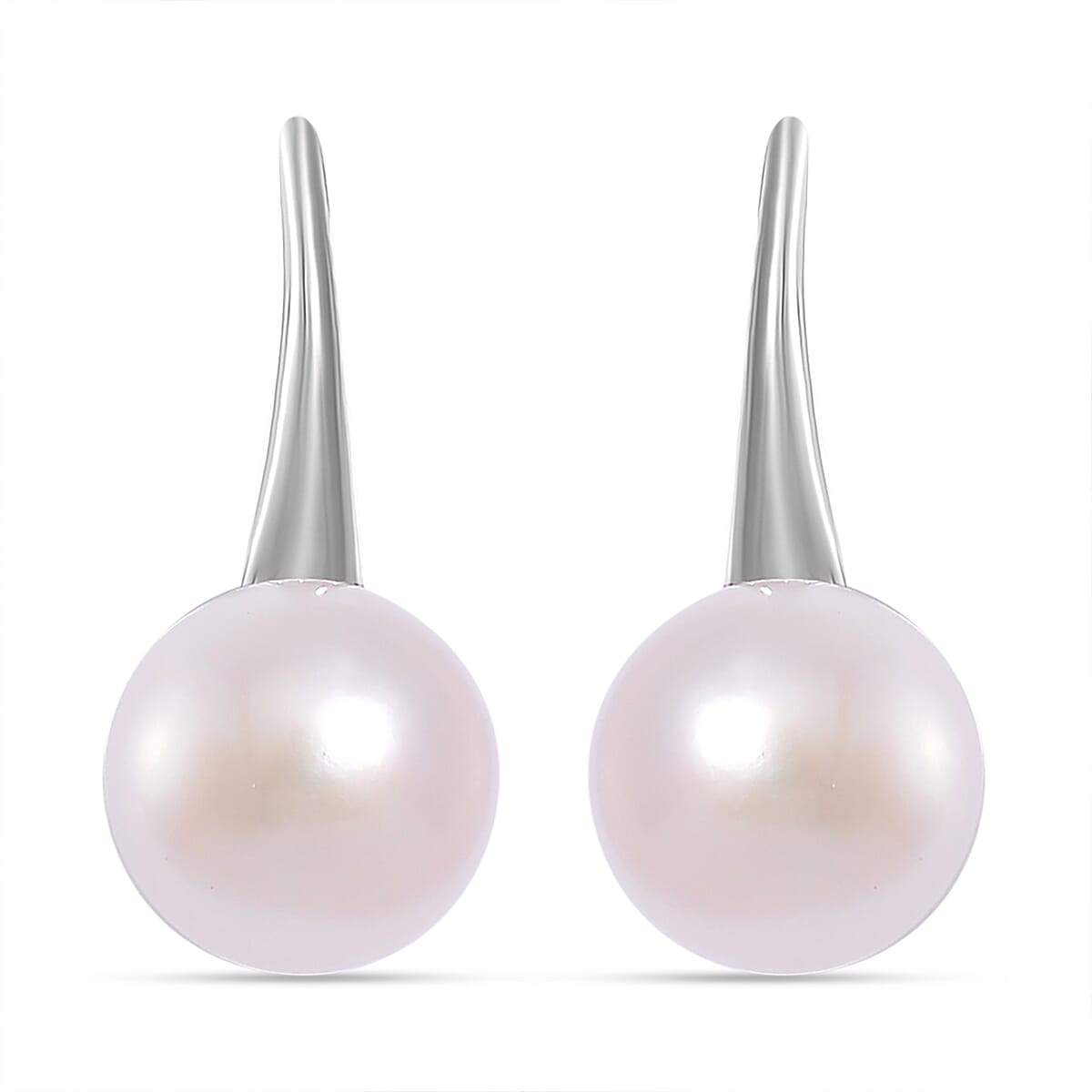 White Fresh Water Pearl Hook Earring in Silver Tone 6.00 Ct. 7981432 0
