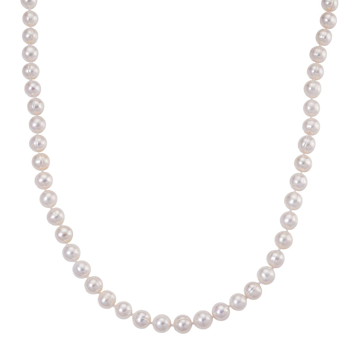 White Freshwater Pearl (8-9MM) Necklace (Size 18 - 2 Ext) with Lobster Clasp in Yellow Gold Plated Sterling Silver 225.00 Ct. 8217027 0