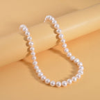 One Time Deal- Anhui Pearl Necklace (Size - 20) in Rhodium Overlay Sterling Silver.