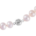 One Time Deal- Anhui Pearl Necklace (Size - 20) in Rhodium Overlay Sterling Silver.