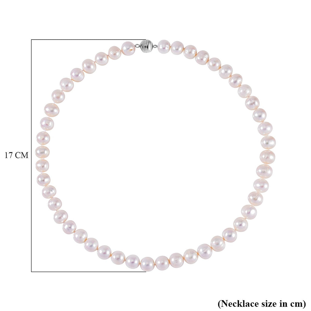 One Time Deal- Anhui Pearl Necklace (Size - 20) in Rhodium Overlay Sterling Silver. 7628648 6