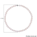 One Time Deal- Anhui Pearl Necklace (Size - 20) in Rhodium Overlay Sterling Silver.