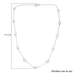 White Fresh Water Pearl Necklace (Size - 20) in Sterling Silver