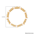 One Time Close Out Deal- Designer Simulated Diamond & White Austrian Crystal Stretchable Bangle