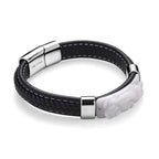 Natural Type A - White Jade Beads Bracelet (Size 8) in Rhodium Plated 90.00 Ct.