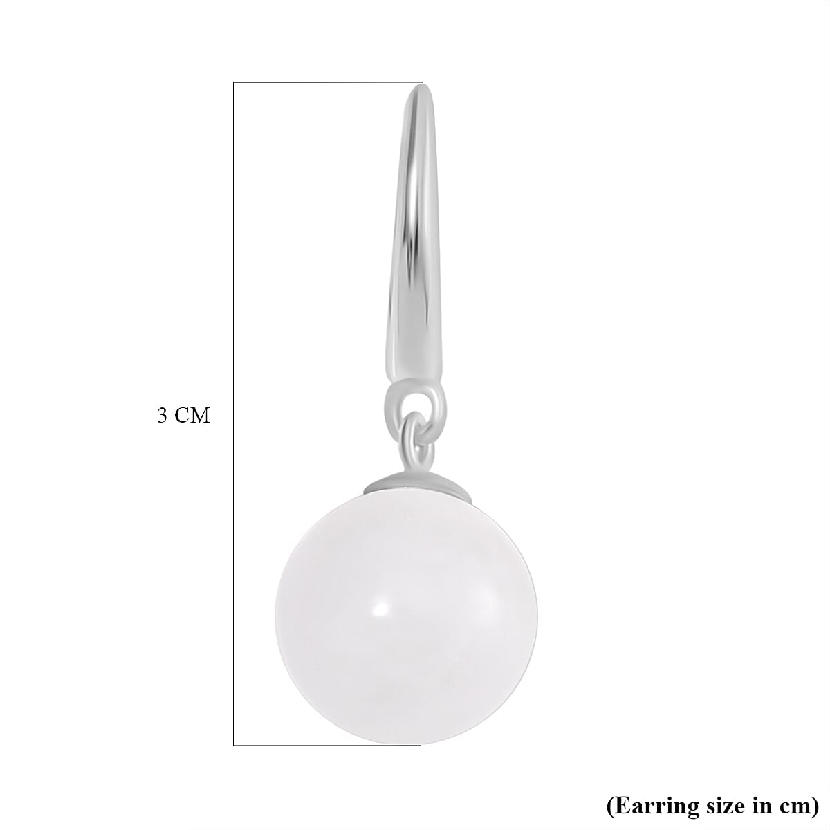 Natural Jadeite Jade Hoop Earrings in Rhodium Overlay Sterling Silver 40.00 ct. 7803029 4