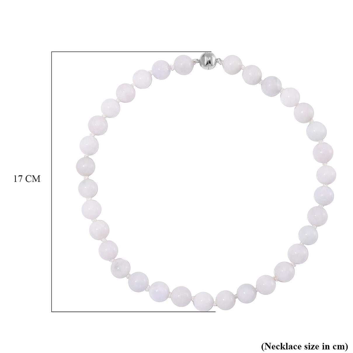 Natural Type A Jadeite Necklace (Size - 20) With Sterling Silver Magnetic Clasp 660.0 Ct. 7929620 12
