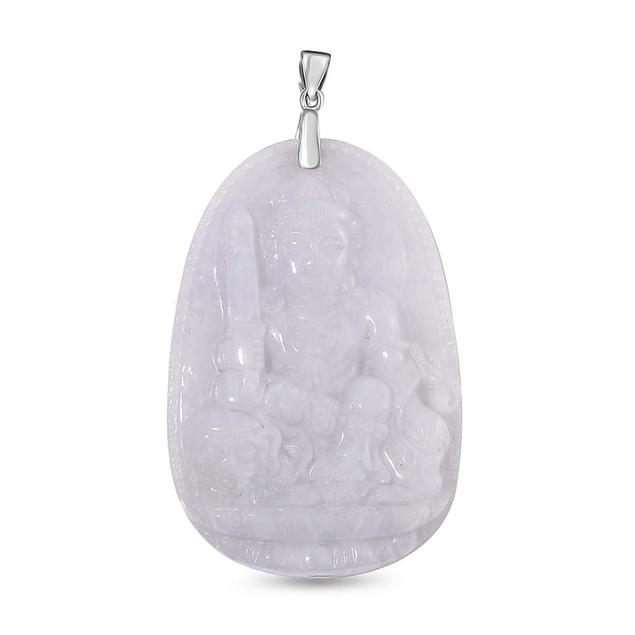 White Jade  Pendant in rhodium Sterling Silver 70.00 ct  70.000  Ct. 7833240 1